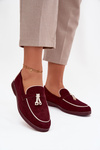 Moccasins Loafers Ladies Eco Suede Bordeaux Darwen