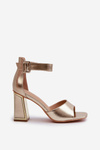 Elegant Women's Sandals with Gold Heels Rosazara