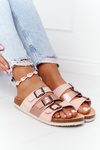 Leather Profiled Slippers Big Star HH274586 Pink-Copper