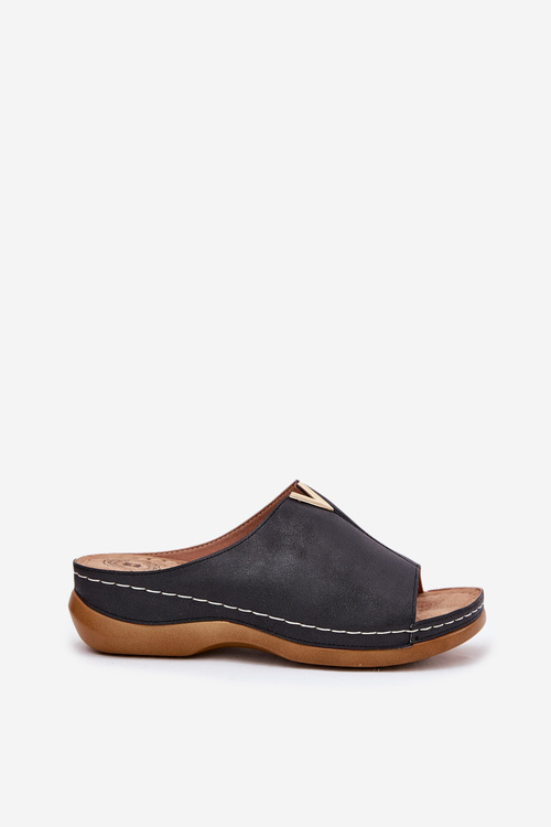 Comfortable women's wedges black Claribelle