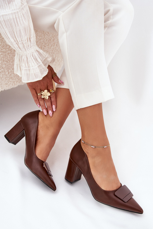 Heels With Decoration Brown Celira