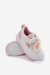 Dziecięce Sneakersy Z Przypinką Lizak Na Rzep Biało-Różowe Odalira