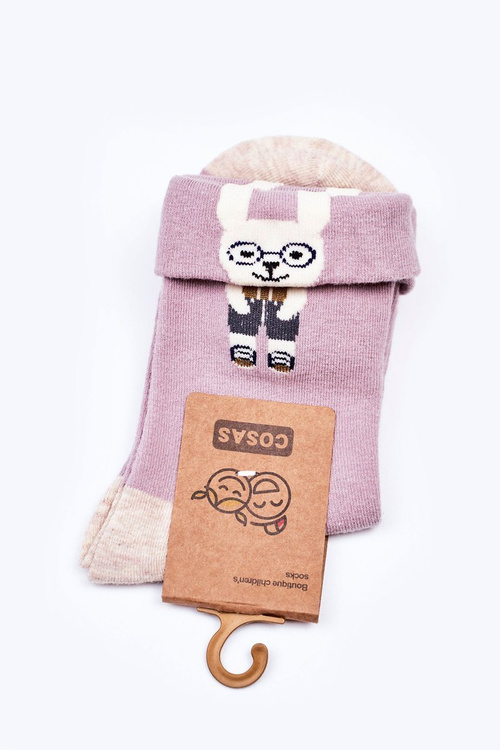 Children's Cotton Socks With A Rabbit COSAS Violet