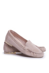 Sergio Leone Women's Suede Beige Moccasins MK722