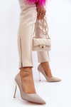 Golden Glittery High Heels Tiberona
