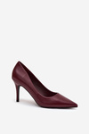 Women's high heels made of eco leather Bordeaux Sivana