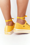 Women's Sneakers On A Platform BIG STAR HH274055 Yellow