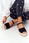Sandals On A Braided Platform Black Megara