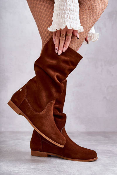 Women's suede shoes Maciejka 05057-29 Brown