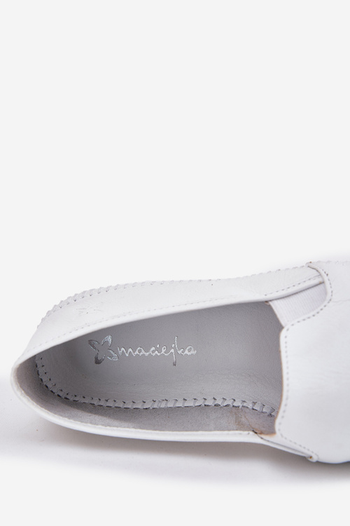 Leather Ballet Flats Maciejka T3512-11 White