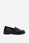 Elegant Women's Loafers Made Of Natural Leather Black Vinceza 18100