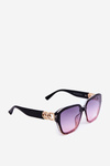 Women's Sunglasses With Gold Detail UV400 Black-Pink