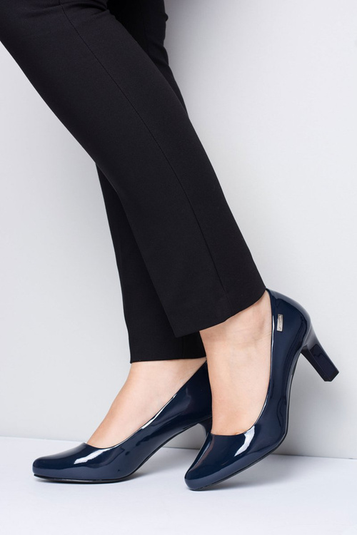 Women's Sergio Leone Navy Blue Lacquered pumps Orsola