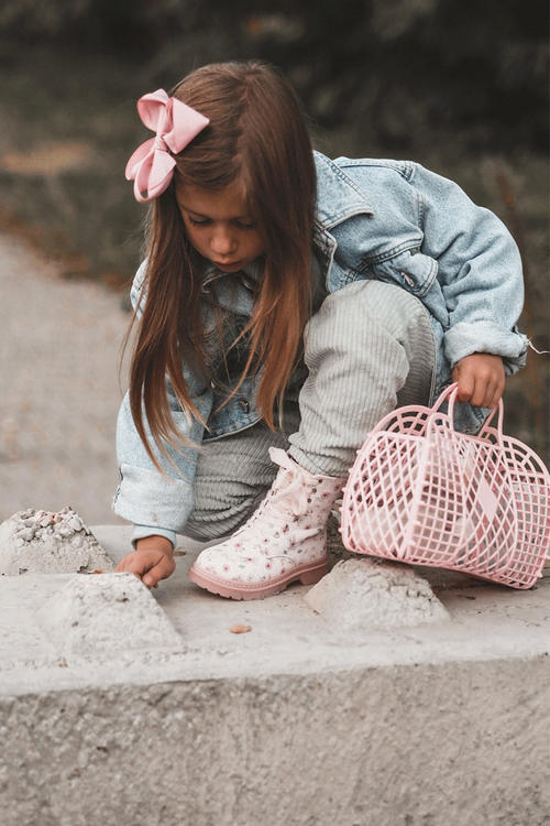 Kids' Insulated Zip-up Boots Pink Dolida