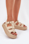 Beige Platform Sandals Women Nitavelia