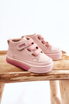 Children's High-top Sneakers With Rib Pink Baxter