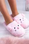 Women's SOXO Mouse Slippers with Ears Pink