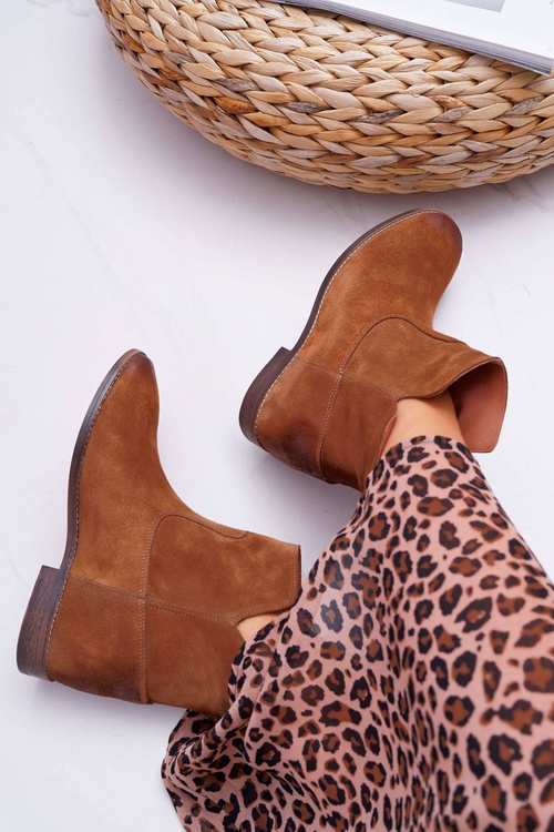 Boots Women's Hidden Anchor Flat Heel Brown Nicole 2419