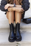 Women's High Chelsea Boots Black Belive