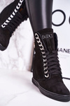 Women’s Suede Wedge Sneakers BOOCI 2222/066/s Silver Chain Black
