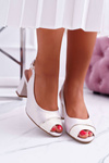 Women's Stiletto Sandals Sergio Leone SK762 Beige Pearl Faune