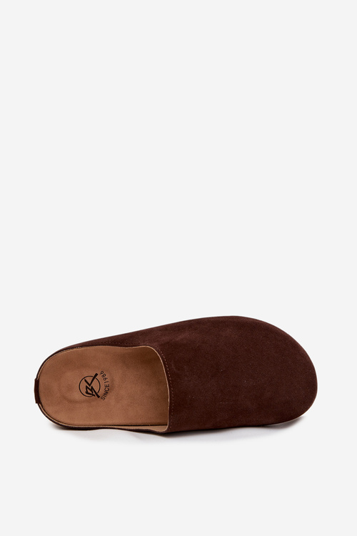 Women's slippers on platform chocolate Sylviane
