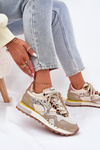 Buty Sportowe Sneakersy Damskie Złote D.Franklin DFSH378006