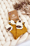 Women's Funny Socks Animal Pattern Cats Dark yellow
