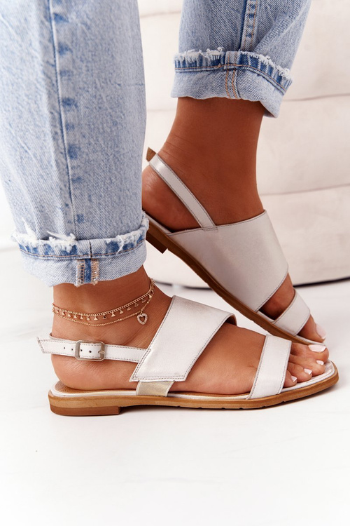 Leather Sandals Maciejka 05167-25 Golden