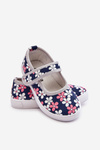 Children's ballerinas in flowers navy blue-Grey Noah