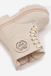Girls' boots with fur lining with decoration LOVE beige Rosaira