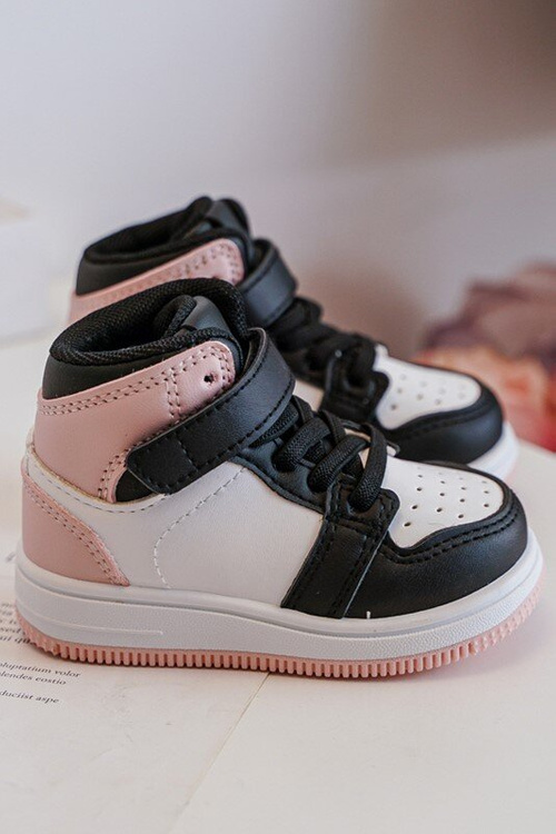 Kids' High Sports Shoes White-Pink Teredite