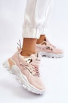 Women's Sport Shoes Laced On The Platform Pink Minea