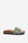 Women's Slippers with Buckle Eco Suede Mint Laeltia