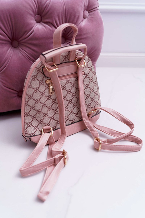 Klasyczny Plecak Damski Różowy Elegancki