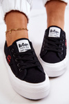 Tenisówki Trampki Platforma Lee Cooper Czarne LCW-22-31-0835L 