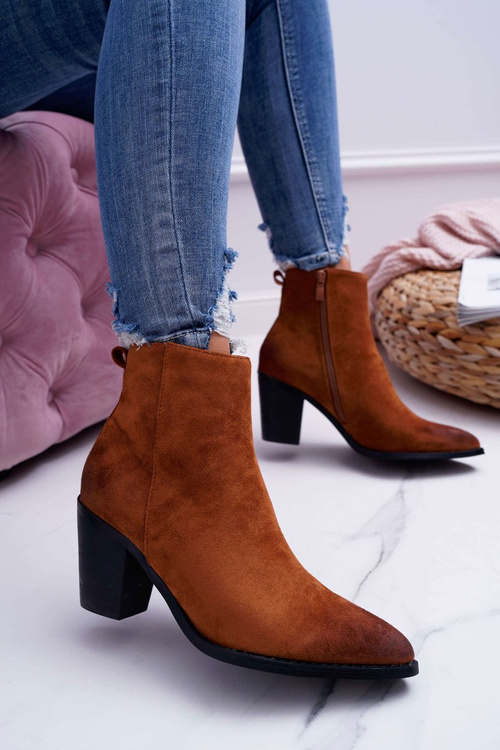 Women's Stiletto Boots Suede Camel Niki