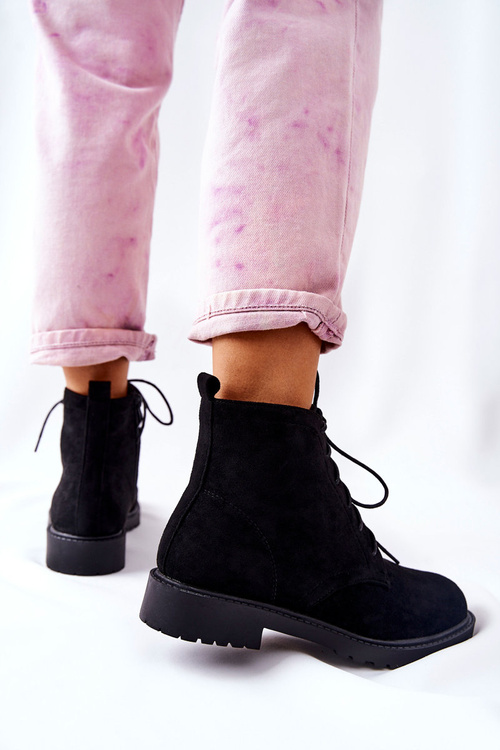 Classic Tiered Boots Black Melome