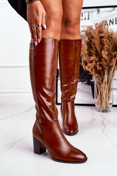 Women's high boots Sergio Leone brown KZ278