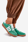 Sneakers Sports Shoes Suede Green Vinceza 79517