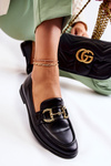 Women's Leather Loafers Black Coriso