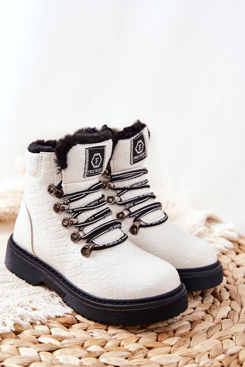 Children's fleece-lined boots White Doreen