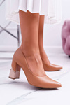 Women's Leather Laura Messi 1979 Camel pumps