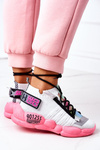 Women's Sports Shoes Sneakers White-Pink Bubble Tea