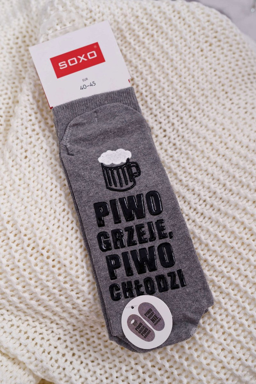 Men's Socks SOXO Beer Warms Beer Cools, Beer Never Hurt