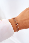 Bracelet On A Double Chain Rose Gold