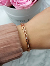 Women's Steel Bracelet With Zirconia Infinity Pink Gold Glam