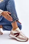 Women's Beige-Burgundy Sports Shoes Chloette