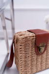 Braided Handbag String Chest Ellisa Camel