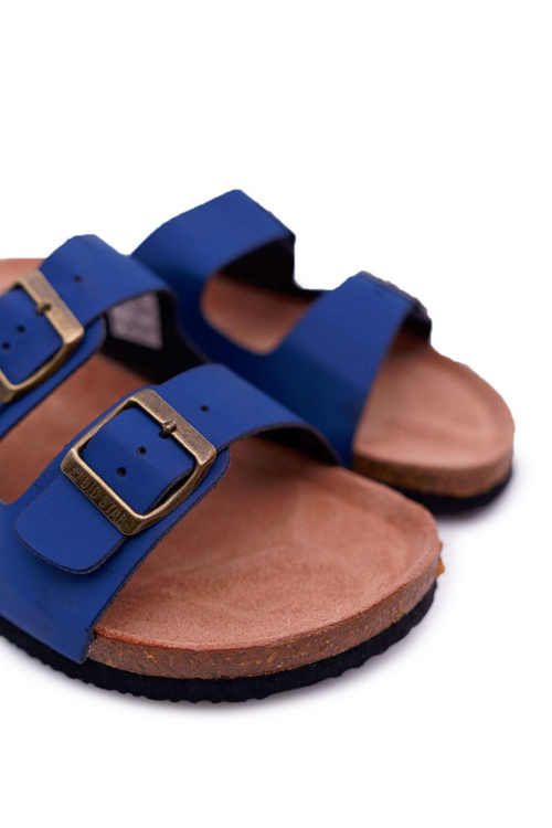 Men's Flip Flops With Buckles Big Star Navy Blue DD174604
